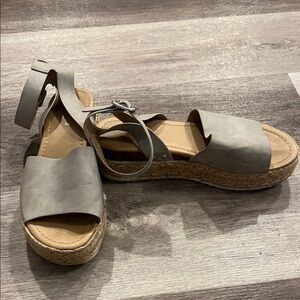 Soda Gray Espadrille Sandals
